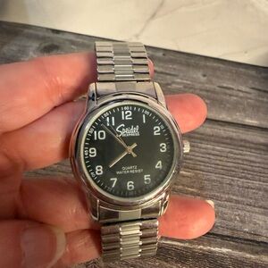 Vintage Speidel Express Silver Quartz Watch Water Resistant